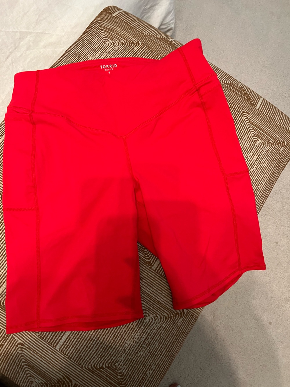 Torrid “Like New” High-Rise Red Biker Active Shorts